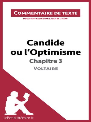 cover image of Candide ou l'Optimisme de Voltaire--Chapitre 3